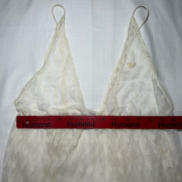 Rare 70’s Diane Von Furstenberg Nylon/Lace Tie Sheer Lace Sexy Maxi Size Medium - Picture 5 of 9